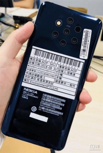 "Живое" фото смартфона Nokia с пятерной основной камерой