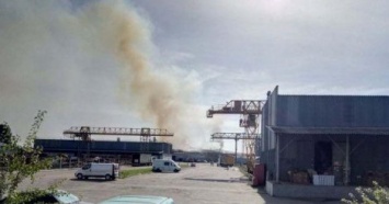 В Житомире на картонном комбинате произошел крупный пожар (фото)