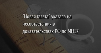 "Новая газета" указала на несоответствия в доказательствах РФ по MH17