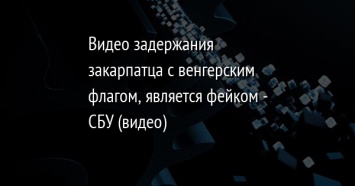 Видео задержания закарпатца с венгерским флагом, является фейком - СБУ (видео)