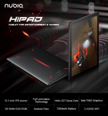 ZTE готовит новый игровой планшет Nubia Hipad