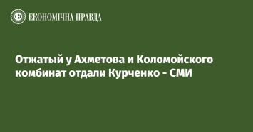 Отжатый у Ахметова и Коломойского комбинат отдали Курченко - СМИ