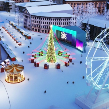 В Киеве показали, как будут выглядеть две главных новогодних локации в городе
