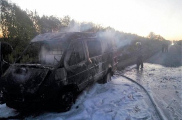 В Славянском районе сгорел грузовой автомобиль