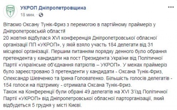 В Днепре на праймериз партии "Укроп" проиграл человек Коломойского