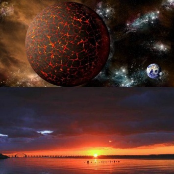 «Космический восход солнца»: Над Крымским мостом показалась планета Нибиру - уфологи