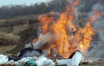 В Хмельницком полицейские сожгли тонну наркотиков