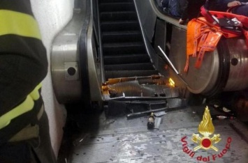 Из-за обрушения эскалатора в римском метро пострадали футбольные фанаты из РФ