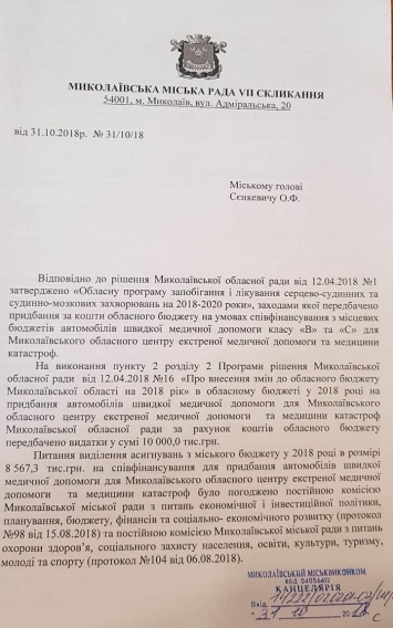 Киселева и Казакова внесли свои правки в проект изменений бюджета Николаева: 8,5 миллионов на скорые помощи