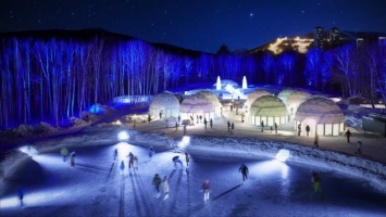 В Японии строят ледяную деревню с отелем, баром и часовней (Фото)