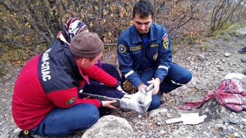 В крымских горах спасена туристка из Санкт-Петербурга с травмой ноги