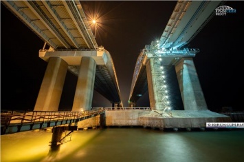 Все железнодорожные опоры Крымского моста построены