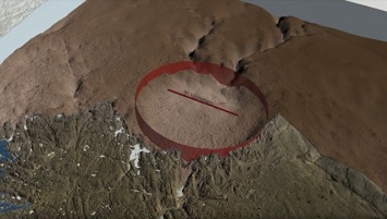 Ученые обнаружили крупный ударный кратер под ледяным покровом Гренландии