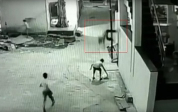 В Индии школьник упал на друга с 12-метровой высоты. ВИДЕО