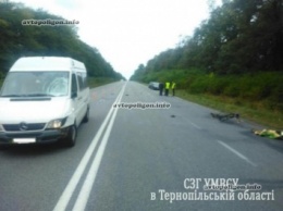ДТП на Тернопольщине: Mercedes Sprinter сбил насмерть велосипедиста. ФОТО