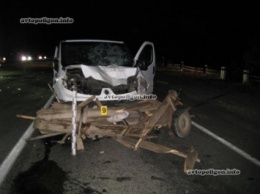ДТП на Тернопольщине: Renault Trafic врезался в подводу - два человека погибли. ФОТО