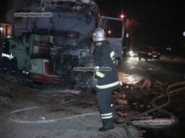 Жуткое ЧП в Киеве: водитель фуры сгорел заживо в своей машине. ФОТО 18+