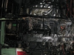 В Днепровском районе Киева горела фура, водитель погиб