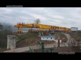 Как в Китае с помощью уникального мостоукладчика строят мосты. ФОТО+ВИДЕО