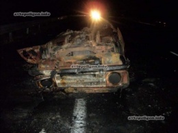 ДТП на Кировоградщине: ВАЗ перевернулся и сгорел после столкновения с Volvo. ФОТО