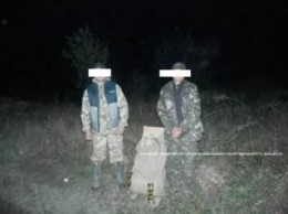 Пограничники задержали двух украинцев, которые бежали в направлении Венгрии с рюкзаками сигарет (ФОТО)