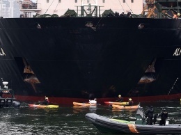Активисты Greenpeace перекрыли кораблю из России въезд в порт Финляндии
