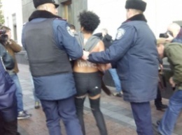 Раздевающихся возле Рады активисток FEMEN привлекут к админответственности