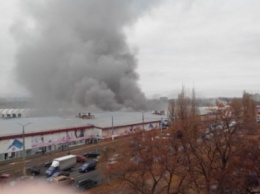 На рынке "Барабашово" в Харькове произошел пожар