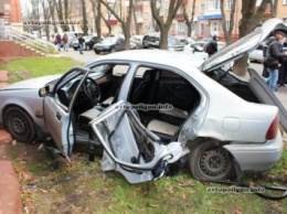 В Чернигове водитель Honda Civic, удирая от погони, попал в ДТП. ФОТО