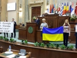 Украинская делегация устроила акцию протеста на Парламентской ассамблее Черноморского экономического сотрудничества