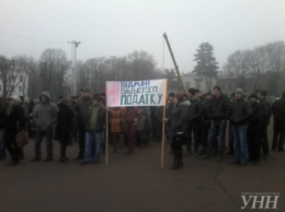 Аграрии Хмельницкой области начали акцию протеста против отмены льгот