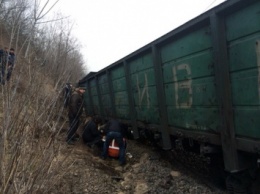 Во Львовской области грузовой поезд сошел с рельсов, 2 вагона упали в реку