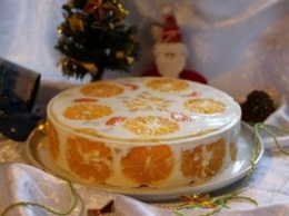 Цитрусовый десерт для праздничного стола: желейный торт «Новый год»