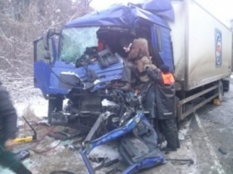 Два грузовика столкнулись в Киевской области