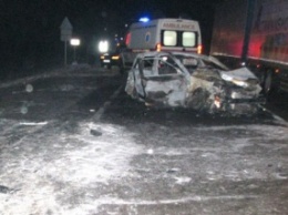 В ДТП в Ровенской обл. сгорели три автомобиля, погиб 1 человек