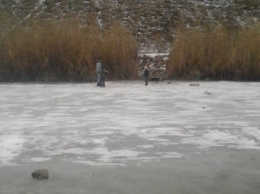 Фотофакт: на пруду запорожец вывел детей на тающий лед