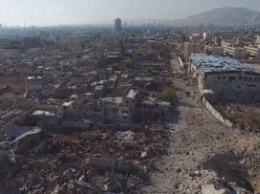 В Сети появилось видео разрушенного пригорода Дамаска