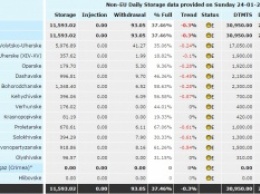 Подземные газохранилища Украины заполнены на 37.46%, - GSE