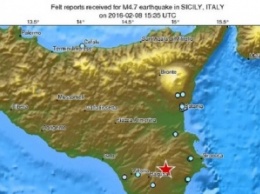 На Сицилии произошло землетрясение