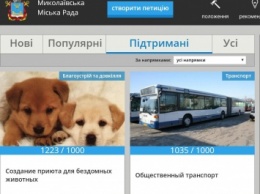 Две электронные петиции на сайте николаевского горсовета собрали больше тысячи подписей