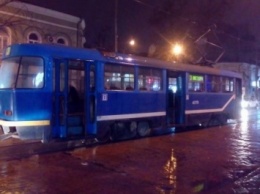 Трамвай загорелся в Одессе