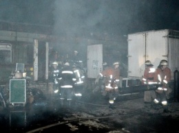 Днепропетровские пожарники ликвидировали возгорание на Лоцманском спуске