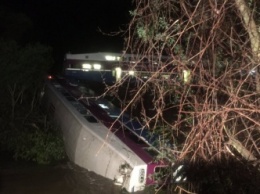 Поезд в США сошел с рельсов из-за упавшего на пути дерева