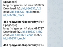 Заблокированная онлайн-библиотека «Флибуста» запустила бота в Telegram для скачивания книг