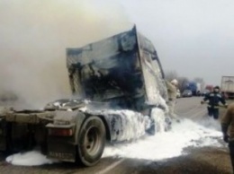 На трассе «Днепропетровск - Николаев» сгорел Renault Magnum (ФОТО)