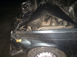 На трассе "Николаев-Херсон" грузовик выехал на встречную полосу и протаранил полицейский автомобиль