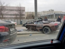 В Москве разбился автомобиль Lamborghini Murci?lago