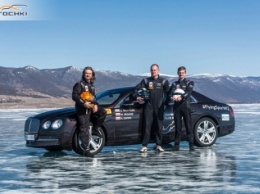 Bentley Flying Spur на шинах Pirelli Sottozero Serie II установил рекорд скорости на льду