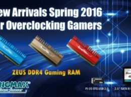 KINGMAX выпускает весеннюю линейку стильных игровых модулей памяти ZEUS DDR4
