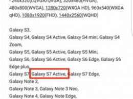 Samsung "засветила" Galaxy S7 Active